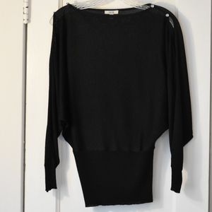 Caché Sheer Black Top